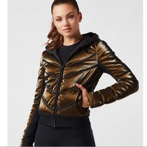 Blanc Noir Puffer Coat sz S gold